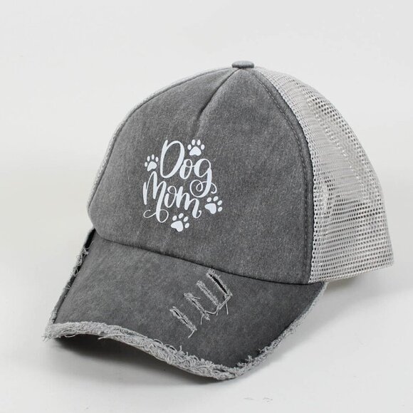 Women's Baseball Cap - Dog Mom - Distressed - New - Picture 1 of 5